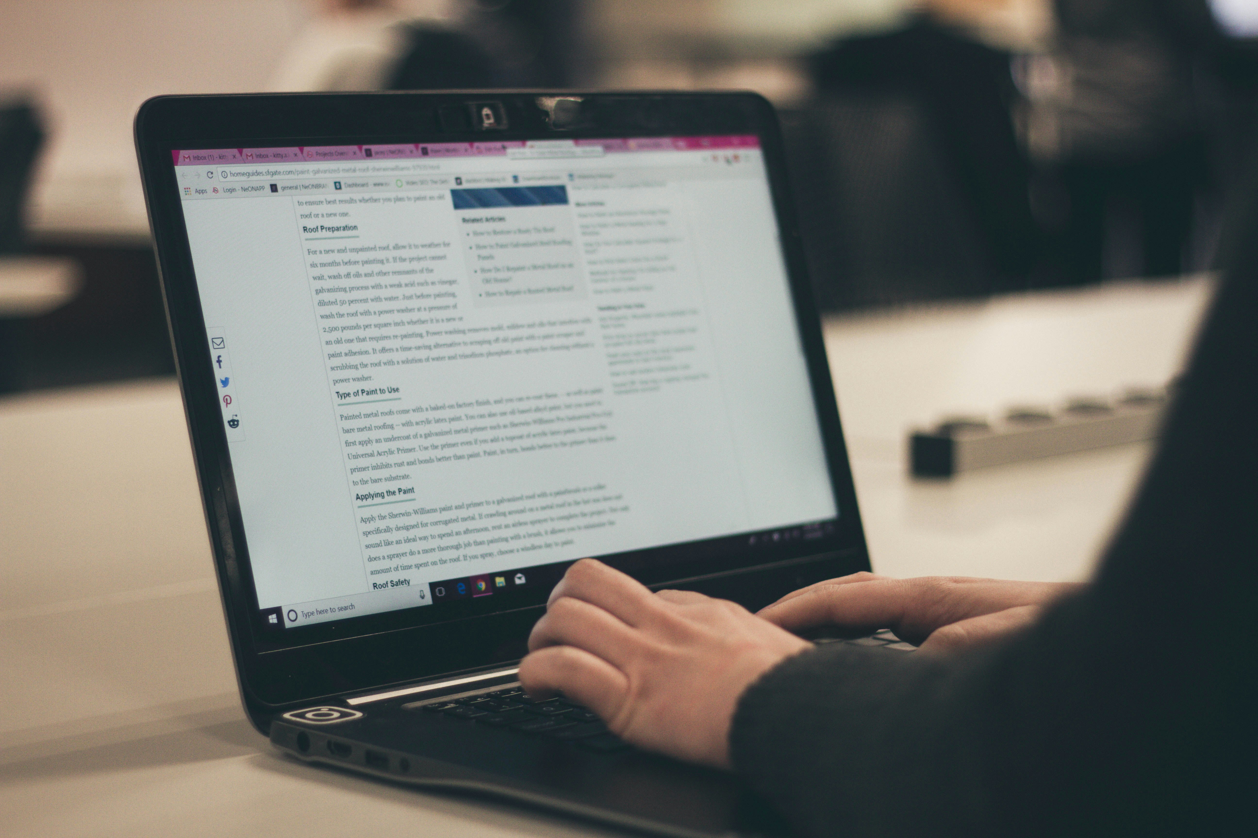 Writing desk and content marketing workspace