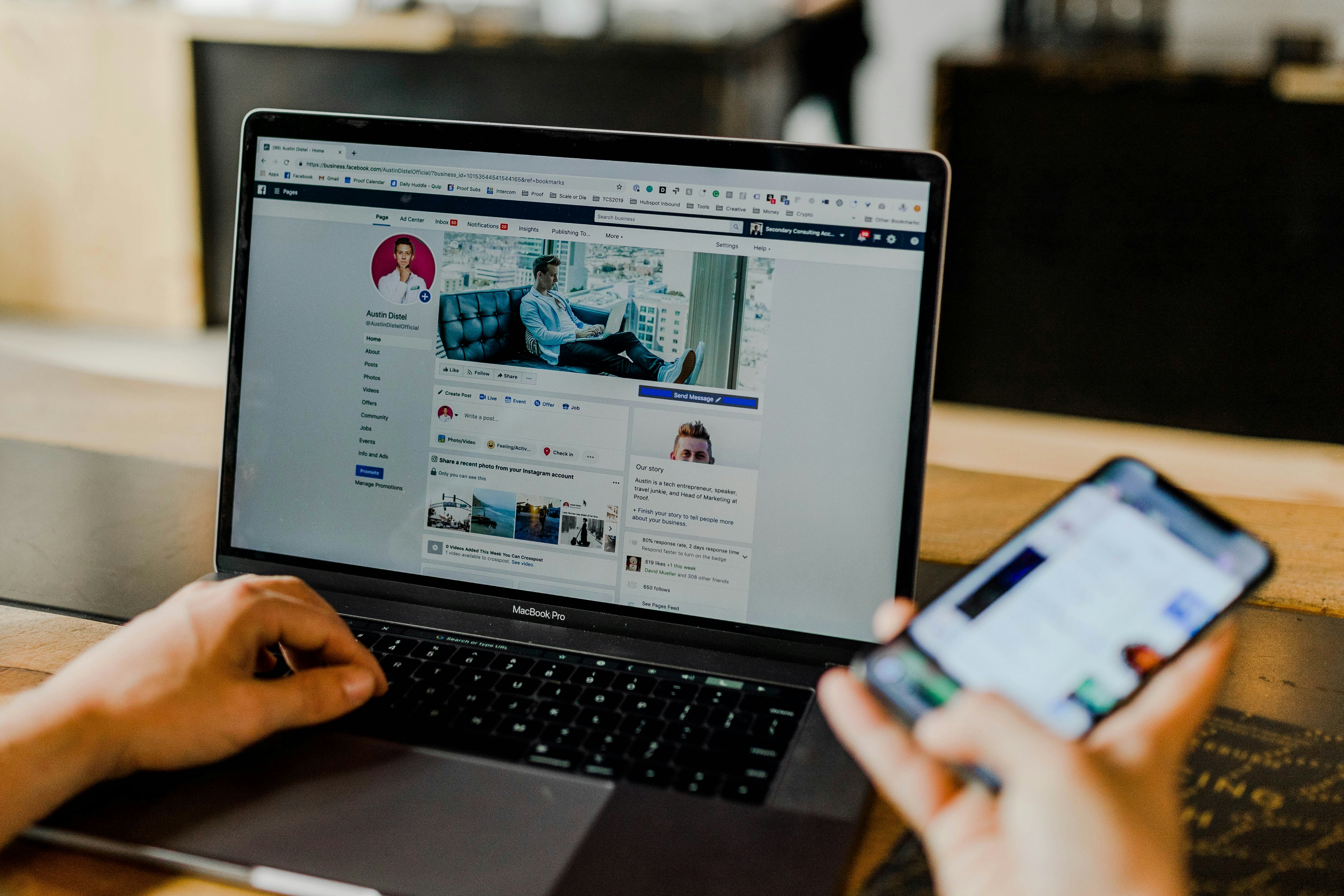 Social media and digital presence workspace
